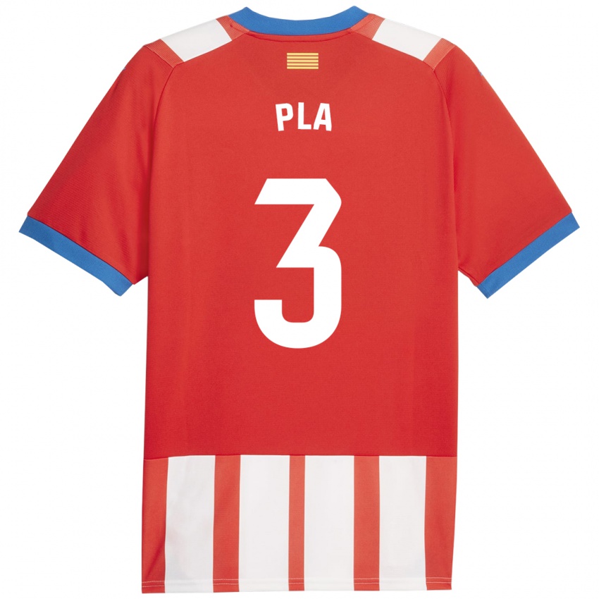 Børn Marta Pla #3 Rød Hvid Hjemmebane Spillertrøjer 2023/24 Trøje T-Shirt