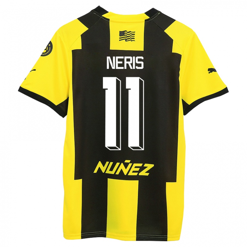 Børn José Neris #11 Gul Sort Hjemmebane Spillertrøjer 2023/24 Trøje T-Shirt