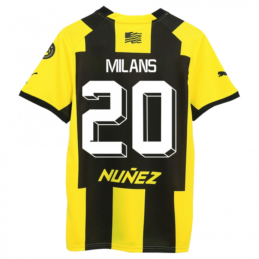 Børn Pedro Milans #20 Gul Sort Hjemmebane Spillertrøjer 2023/24 Trøje T-Shirt