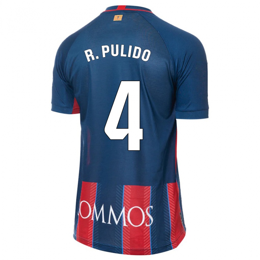 Børn Rubén Pulido #4 Flåde Hjemmebane Spillertrøjer 2023/24 Trøje T-Shirt