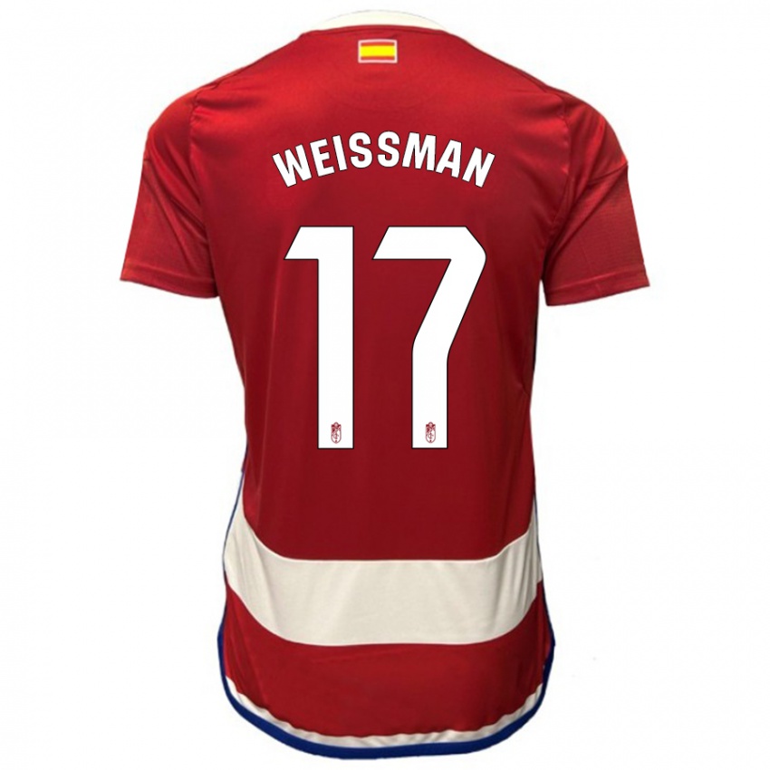 Børn Shon Weissman #17 Rød Hjemmebane Spillertrøjer 2023/24 Trøje T-Shirt