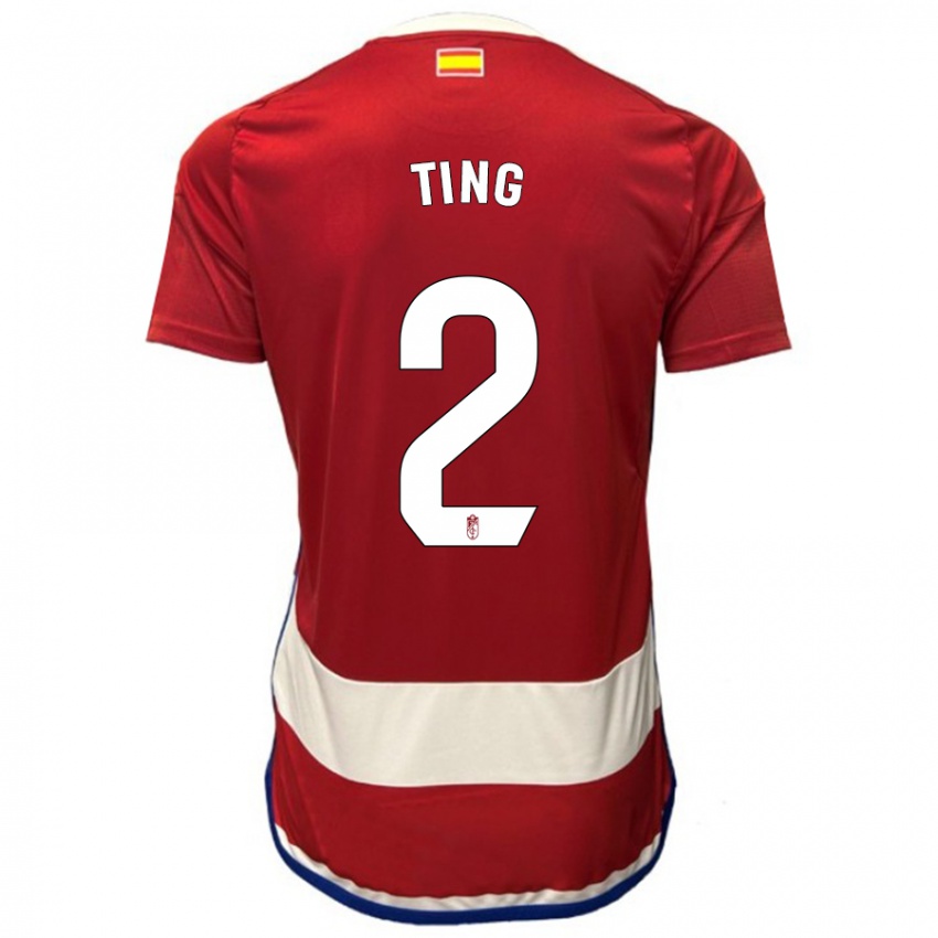 Børn Xie Ting #2 Rød Hjemmebane Spillertrøjer 2023/24 Trøje T-Shirt