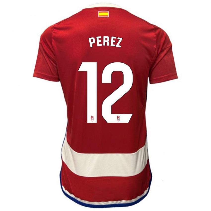 Børn Alba Pérez #12 Rød Hjemmebane Spillertrøjer 2023/24 Trøje T-Shirt