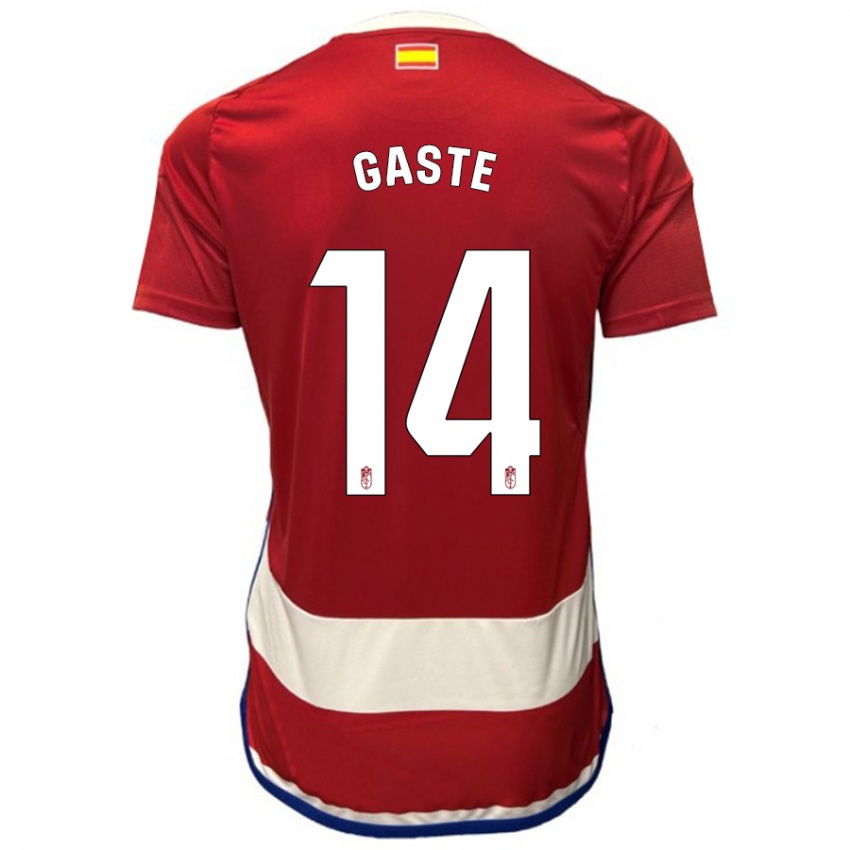 Børn Gaste #14 Rød Hjemmebane Spillertrøjer 2023/24 Trøje T-Shirt