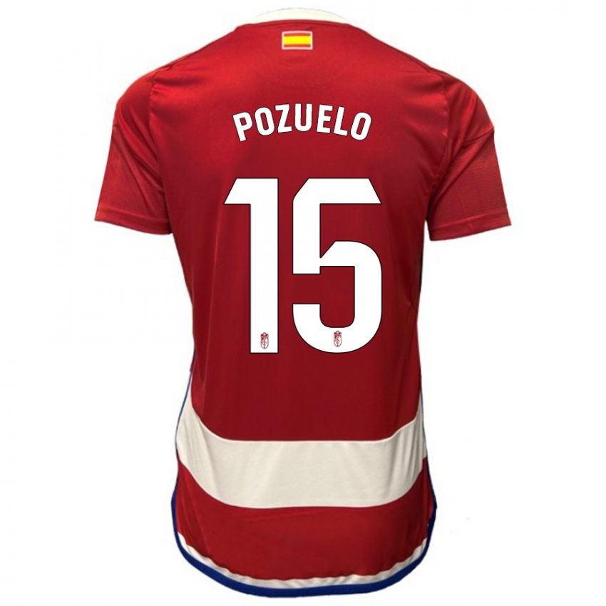 Børn Esther Martin-Pozuelo #15 Rød Hjemmebane Spillertrøjer 2023/24 Trøje T-Shirt