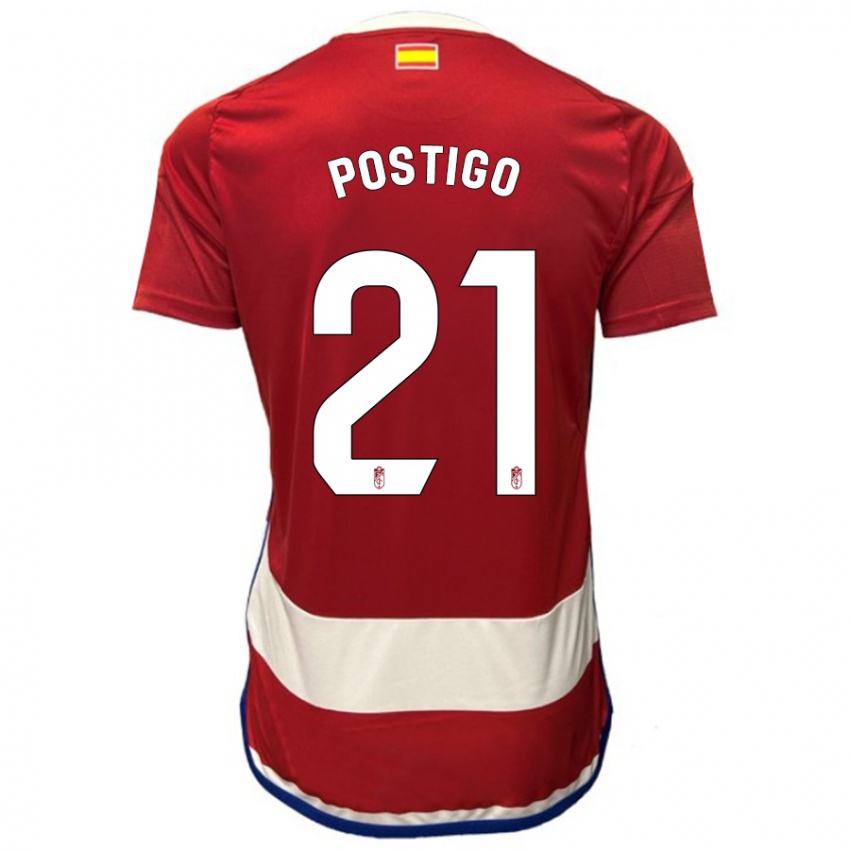 Børn Postigo #21 Rød Hjemmebane Spillertrøjer 2023/24 Trøje T-Shirt