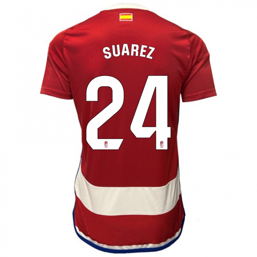 Børn Carlota Suárez #24 Rød Hjemmebane Spillertrøjer 2023/24 Trøje T-Shirt