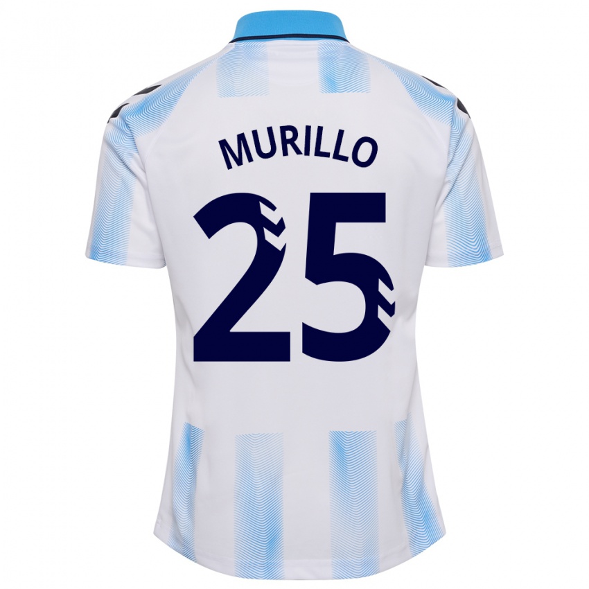 Børn Diego Murillo #25 Hvid Blå Hjemmebane Spillertrøjer 2023/24 Trøje T-Shirt