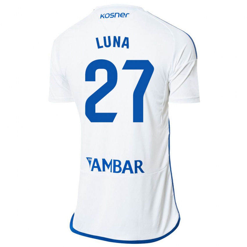 Børn Marcos Luna #27 Hvid Hjemmebane Spillertrøjer 2023/24 Trøje T-Shirt