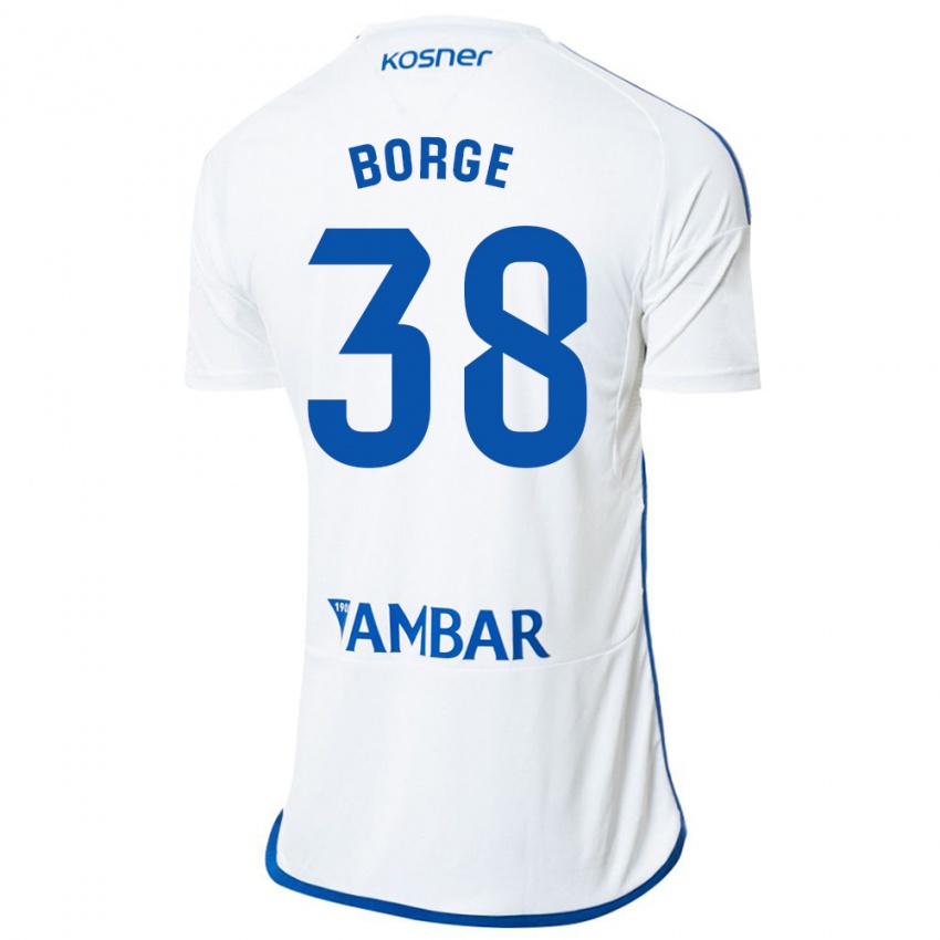 Børn Andrés Borge #38 Hvid Hjemmebane Spillertrøjer 2023/24 Trøje T-Shirt