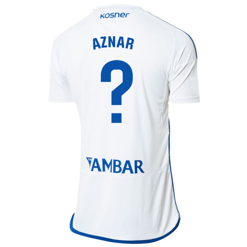 Børn Mario Aznar #0 Hvid Hjemmebane Spillertrøjer 2023/24 Trøje T-Shirt