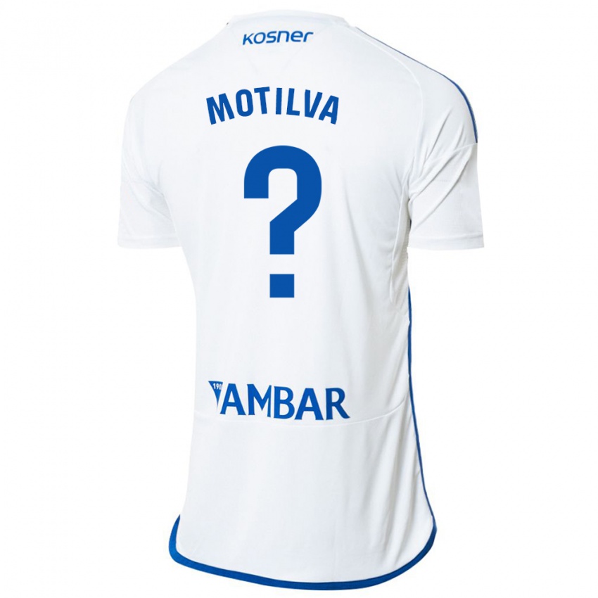 Børn Adrián Motilva #0 Hvid Hjemmebane Spillertrøjer 2023/24 Trøje T-Shirt