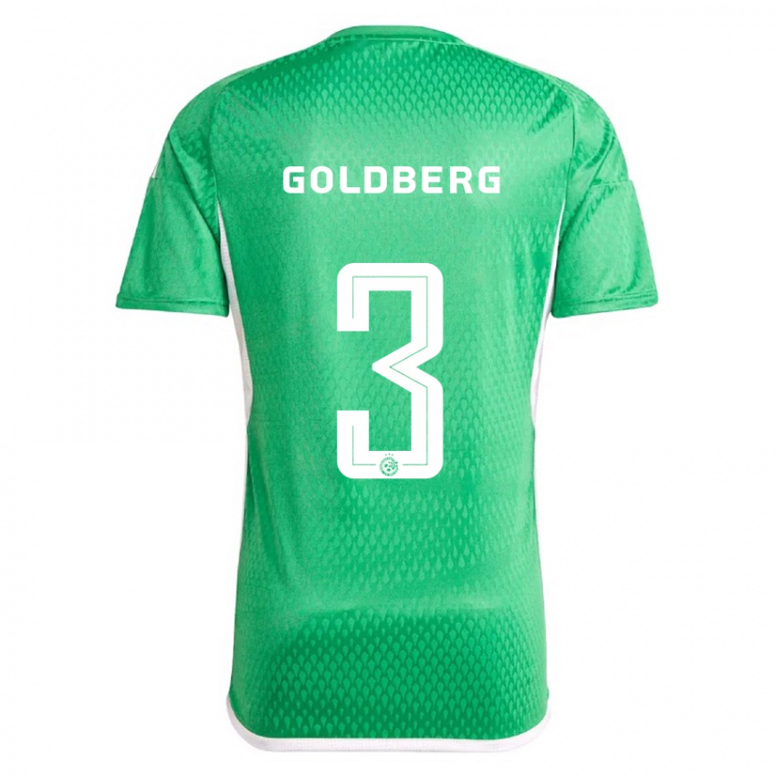 Børn Shon Goldberg #3 Hvid Blå Hjemmebane Spillertrøjer 2023/24 Trøje T-Shirt