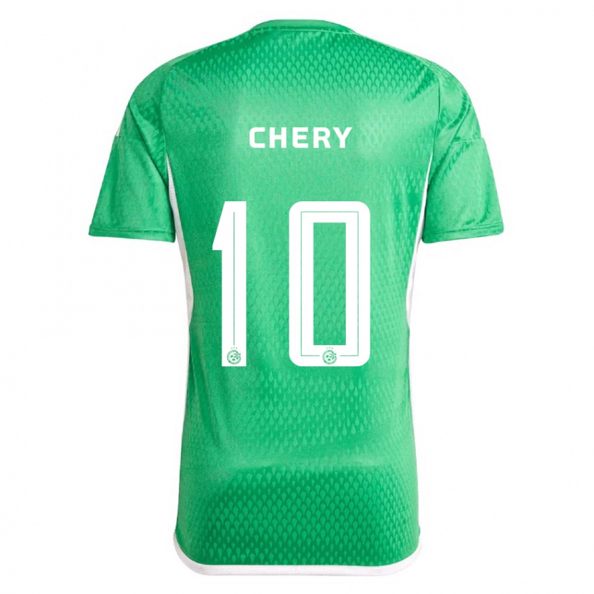 Børn Tjaronn Chery #10 Hvid Blå Hjemmebane Spillertrøjer 2023/24 Trøje T-Shirt