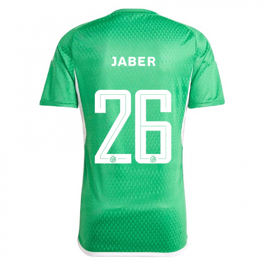 Børn Mahmoud Jaber #26 Hvid Blå Hjemmebane Spillertrøjer 2023/24 Trøje T-Shirt