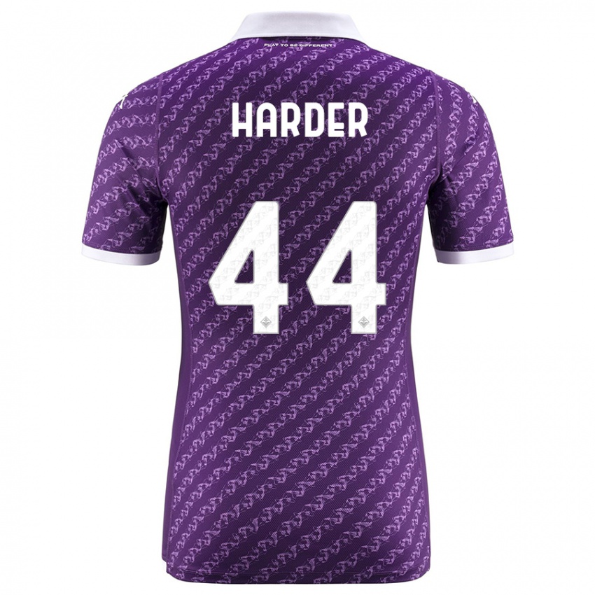 Børn Jonas Harder #44 Viol Hjemmebane Spillertrøjer 2023/24 Trøje T-Shirt