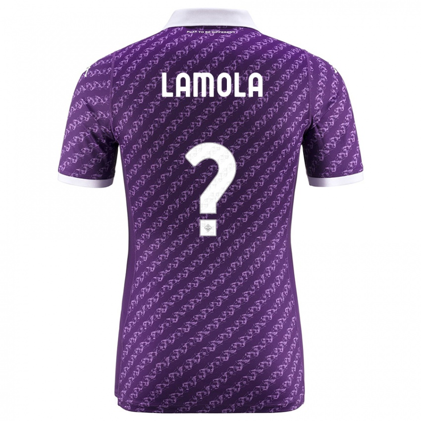 Børn Lorenzo Lamola #0 Viol Hjemmebane Spillertrøjer 2023/24 Trøje T-Shirt