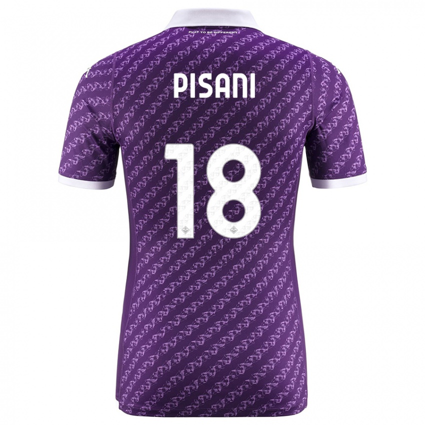 Børn Diego Pisani #18 Viol Hjemmebane Spillertrøjer 2023/24 Trøje T-Shirt