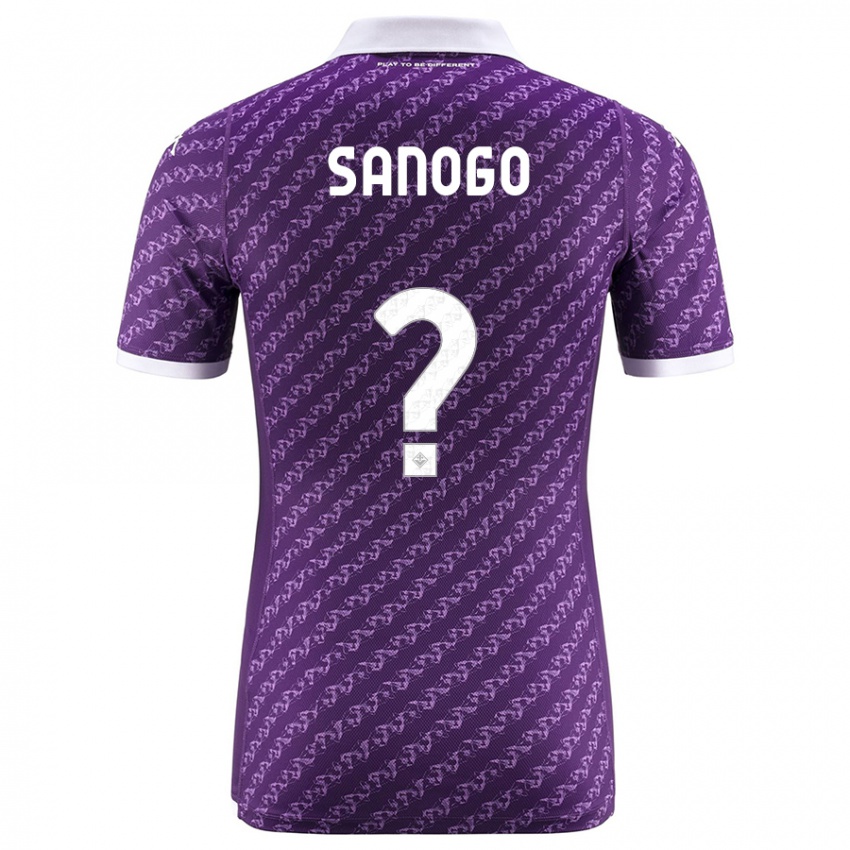 Børn Bassidy Sanogo #0 Viol Hjemmebane Spillertrøjer 2023/24 Trøje T-Shirt