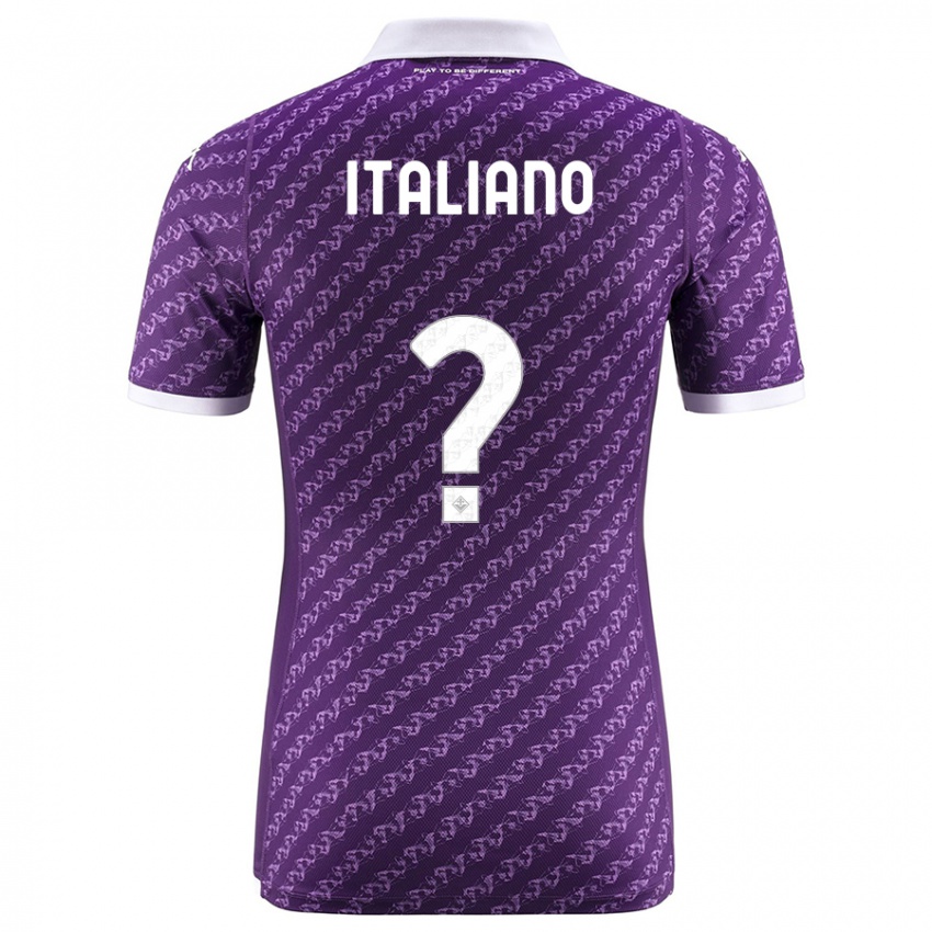 Børn Riccardo Italiano #0 Viol Hjemmebane Spillertrøjer 2023/24 Trøje T-Shirt