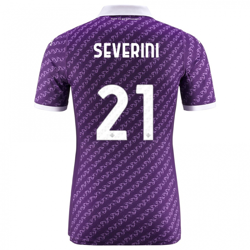 Børn Emma Severini #21 Viol Hjemmebane Spillertrøjer 2023/24 Trøje T-Shirt