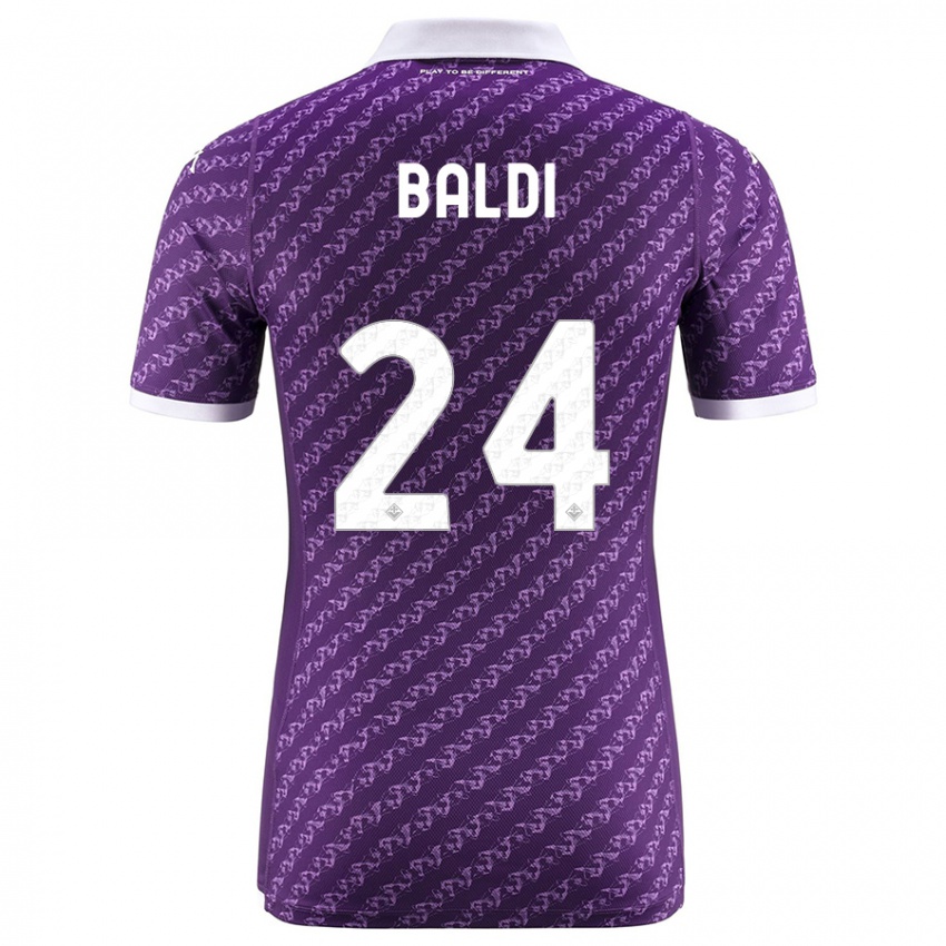 Børn Rachele Baldi #24 Viol Hjemmebane Spillertrøjer 2023/24 Trøje T-Shirt