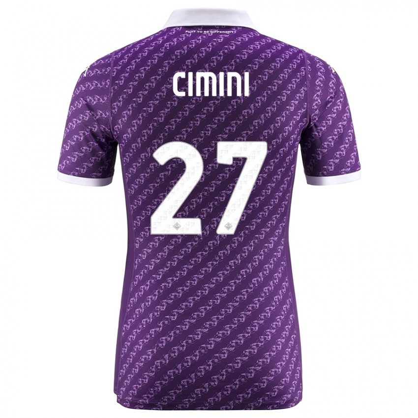 Børn Linda Tucceri Cimini #27 Viol Hjemmebane Spillertrøjer 2023/24 Trøje T-Shirt