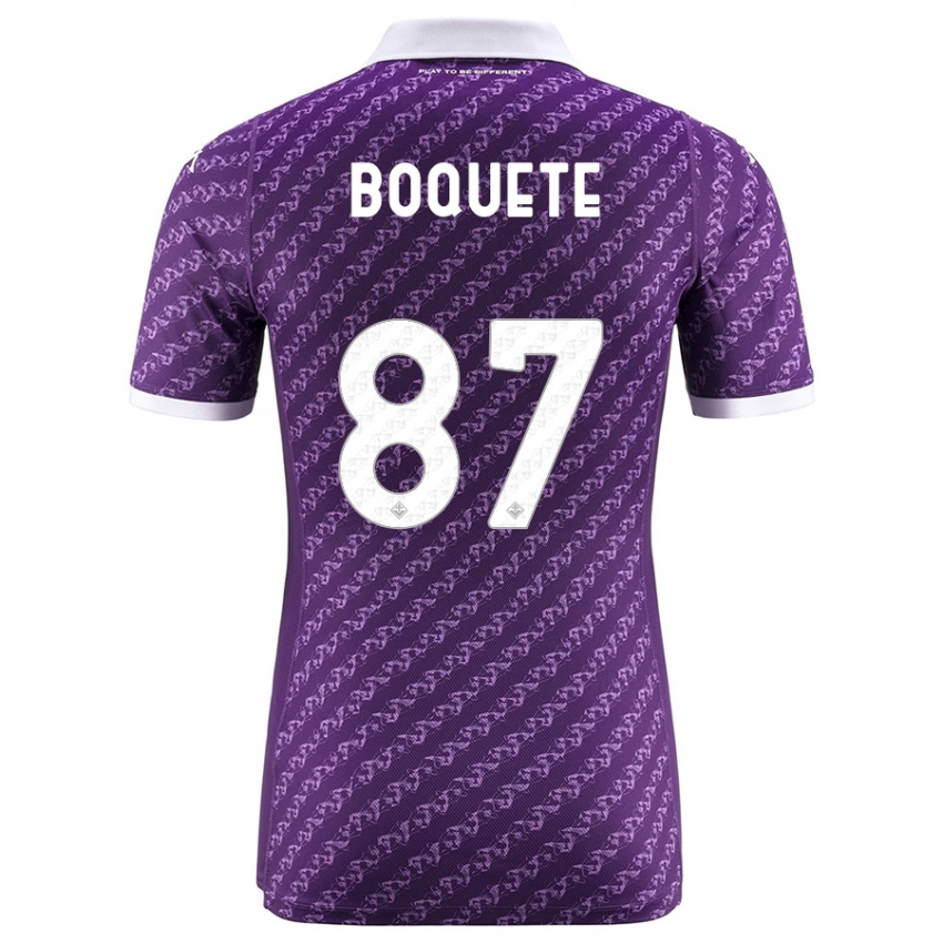 Børn Veronica Boquete #87 Viol Hjemmebane Spillertrøjer 2023/24 Trøje T-Shirt