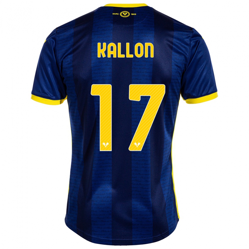 Børn Yayah Kallon #17 Flåde Hjemmebane Spillertrøjer 2023/24 Trøje T-Shirt