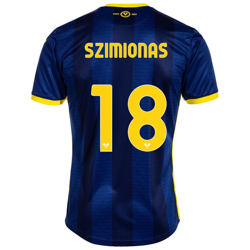 Børn Luca Szimionas #18 Flåde Hjemmebane Spillertrøjer 2023/24 Trøje T-Shirt