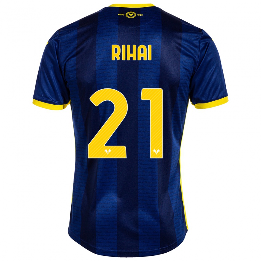 Børn Aiman Rihai #21 Flåde Hjemmebane Spillertrøjer 2023/24 Trøje T-Shirt