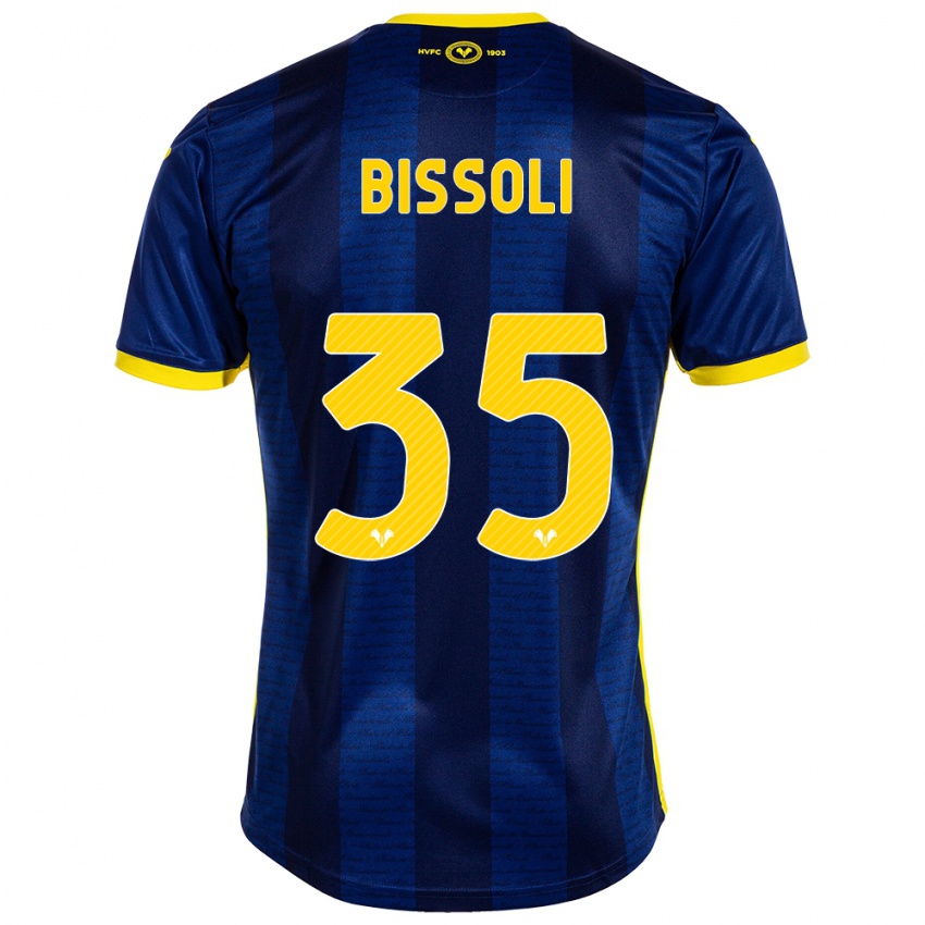 Børn Noemí Bissoli #35 Flåde Hjemmebane Spillertrøjer 2023/24 Trøje T-Shirt