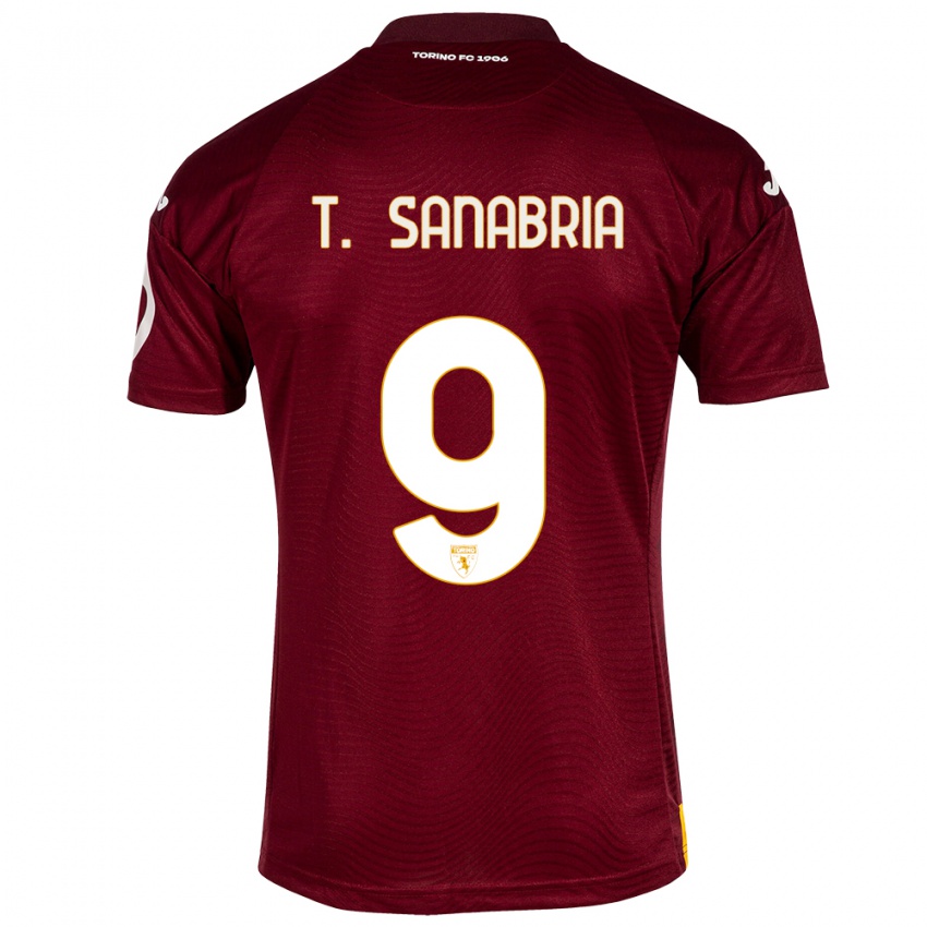 Børn Antonio Sanabria #9 Mørkerød Hjemmebane Spillertrøjer 2023/24 Trøje T-Shirt