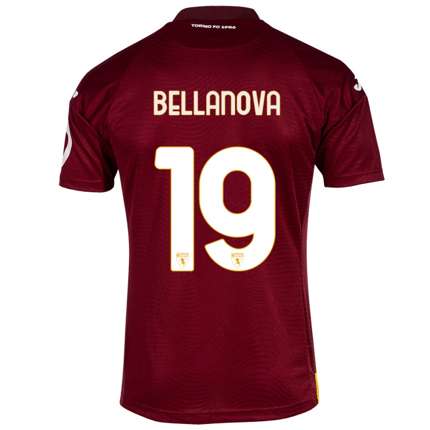 Børn Raoul Bellanova #19 Mørkerød Hjemmebane Spillertrøjer 2023/24 Trøje T-Shirt