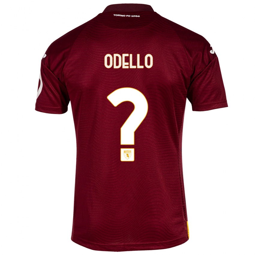 Børn Ryan Odello #0 Mørkerød Hjemmebane Spillertrøjer 2023/24 Trøje T-Shirt