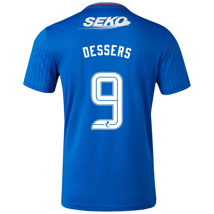 Børn Cyriel Dessers #9 Blå Hjemmebane Spillertrøjer 2023/24 Trøje T-Shirt