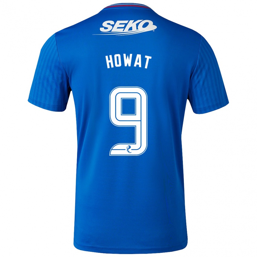 Børn Kirsty Howat #9 Blå Hjemmebane Spillertrøjer 2023/24 Trøje T-Shirt