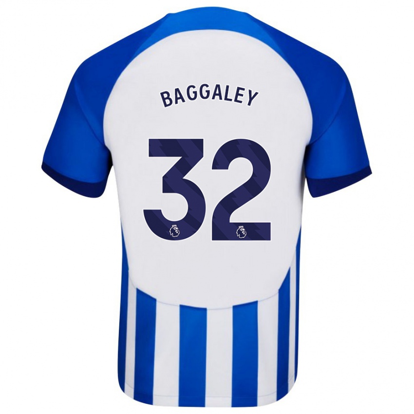 Børn Sophie Baggaley #32 Blå Hjemmebane Spillertrøjer 2023/24 Trøje T-Shirt