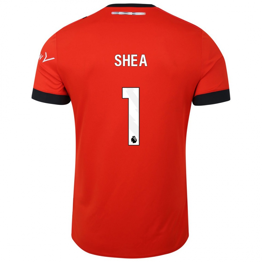 Børn James Shea #1 Rød Hjemmebane Spillertrøjer 2023/24 Trøje T-Shirt