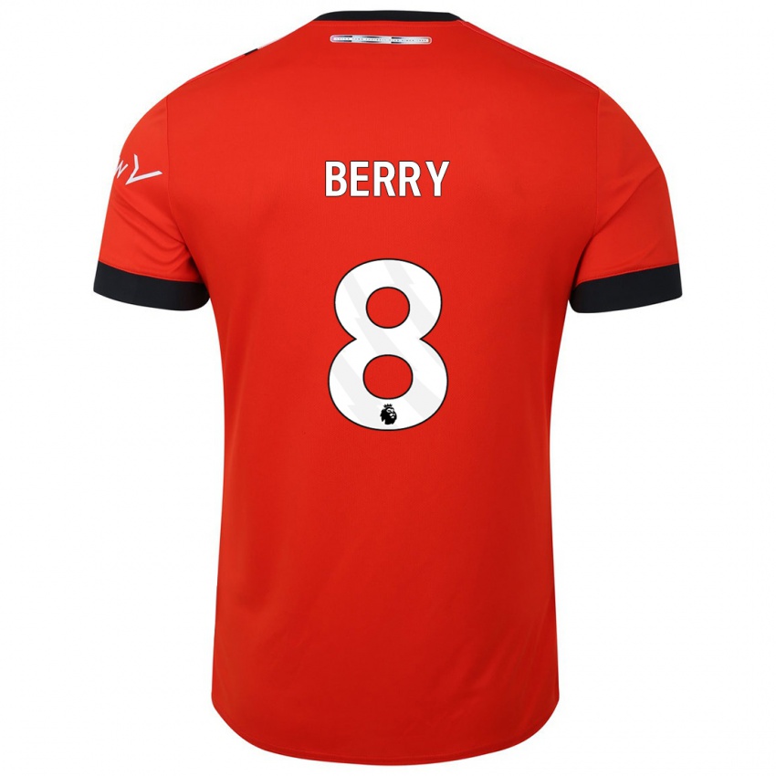 Børn Luke Berry #8 Rød Hjemmebane Spillertrøjer 2023/24 Trøje T-Shirt