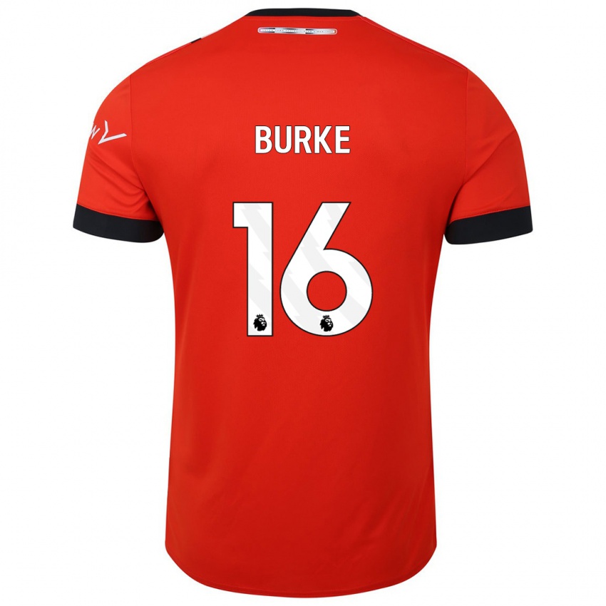 Børn Reece Burke #16 Rød Hjemmebane Spillertrøjer 2023/24 Trøje T-Shirt