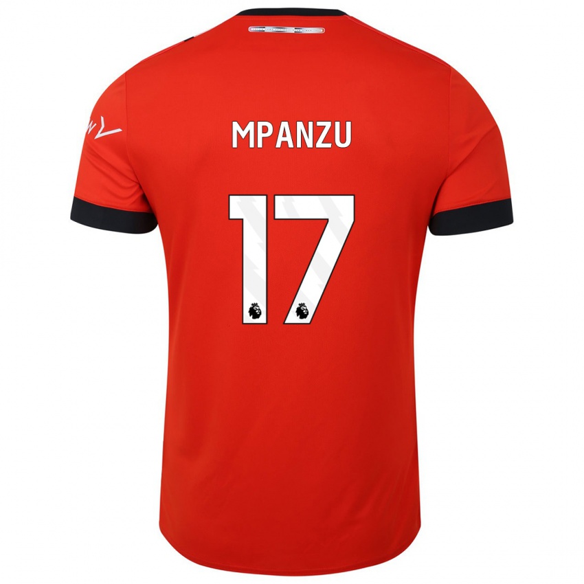 Børn Pelly Ruddock Mpanzu #17 Rød Hjemmebane Spillertrøjer 2023/24 Trøje T-Shirt