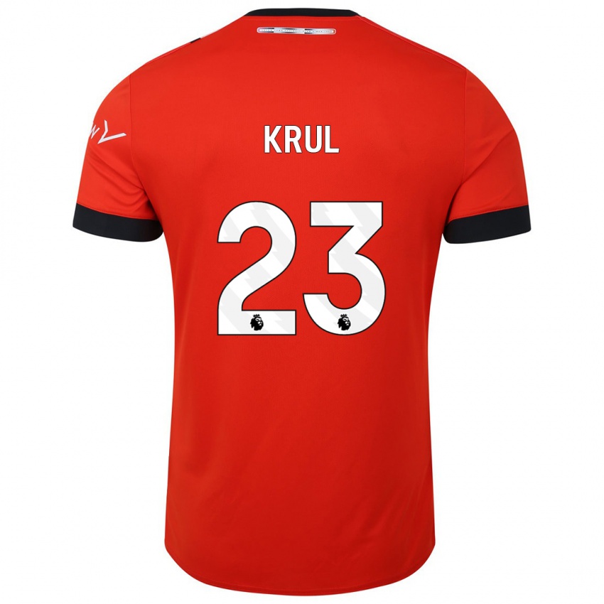 Børn Tim Krul #23 Rød Hjemmebane Spillertrøjer 2023/24 Trøje T-Shirt