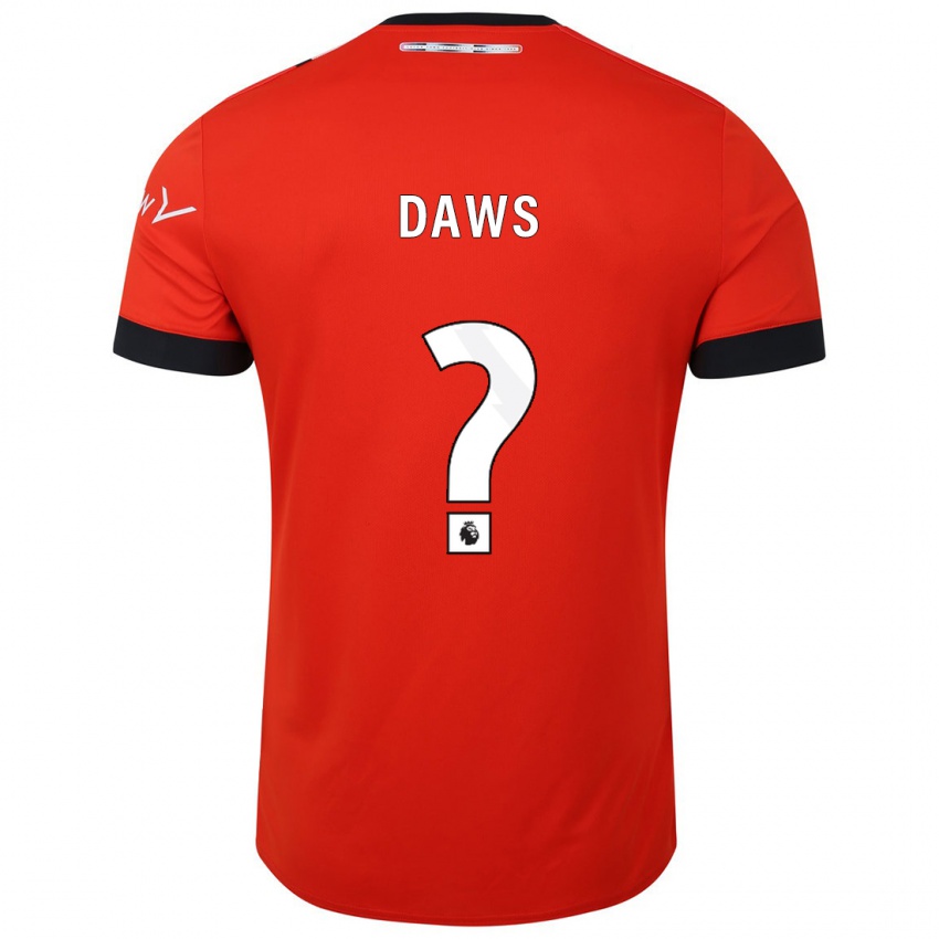 Børn Marcus Daws #0 Rød Hjemmebane Spillertrøjer 2023/24 Trøje T-Shirt