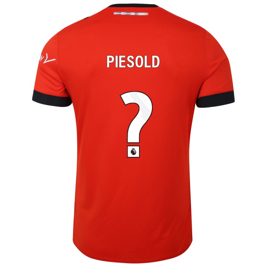 Børn Axel Piesold #0 Rød Hjemmebane Spillertrøjer 2023/24 Trøje T-Shirt