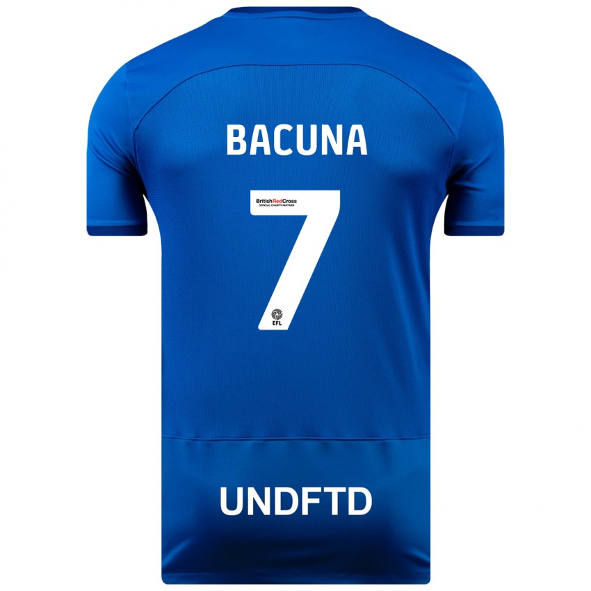 Børn Juninho Bacuna #7 Blå Hjemmebane Spillertrøjer 2023/24 Trøje T-Shirt