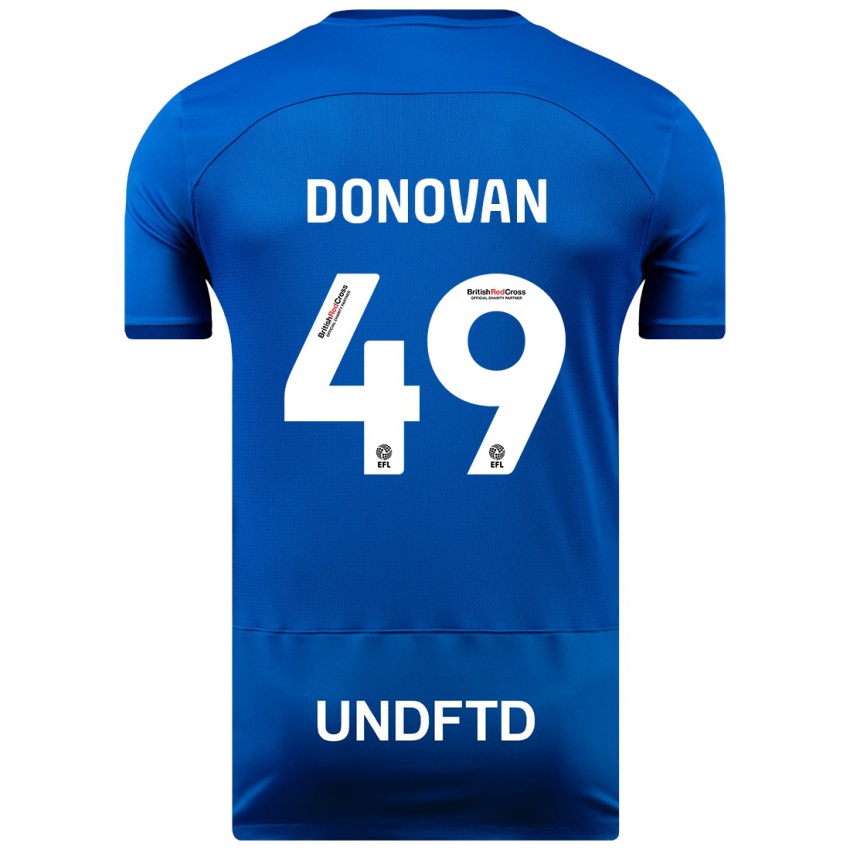 Børn Romelle Donovan #49 Blå Hjemmebane Spillertrøjer 2023/24 Trøje T-Shirt