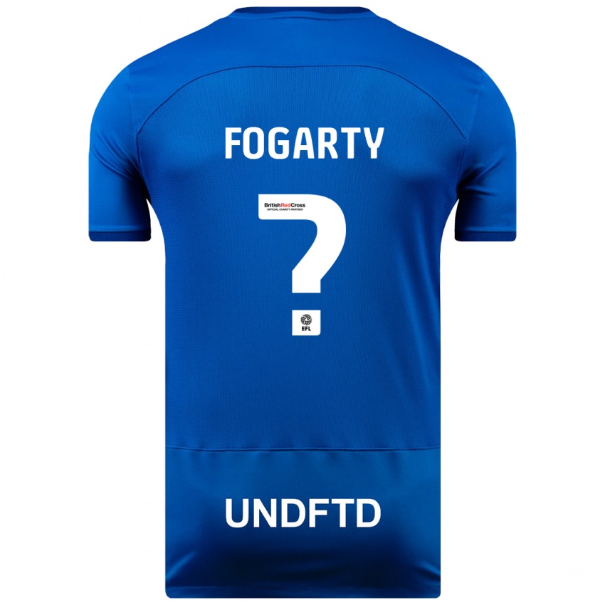 Børn Tom Fogarty #0 Blå Hjemmebane Spillertrøjer 2023/24 Trøje T-Shirt