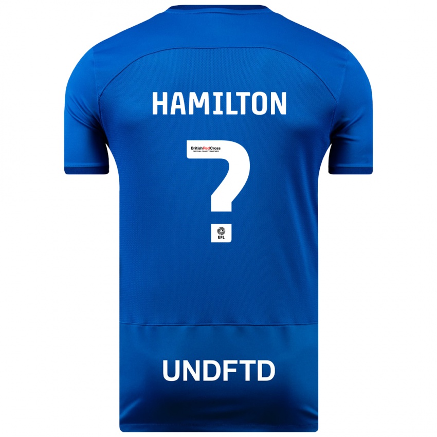 Børn Harley Hamilton #0 Blå Hjemmebane Spillertrøjer 2023/24 Trøje T-Shirt