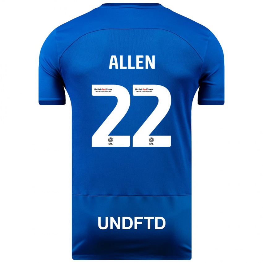 Børn Remi Allen #22 Blå Hjemmebane Spillertrøjer 2023/24 Trøje T-Shirt